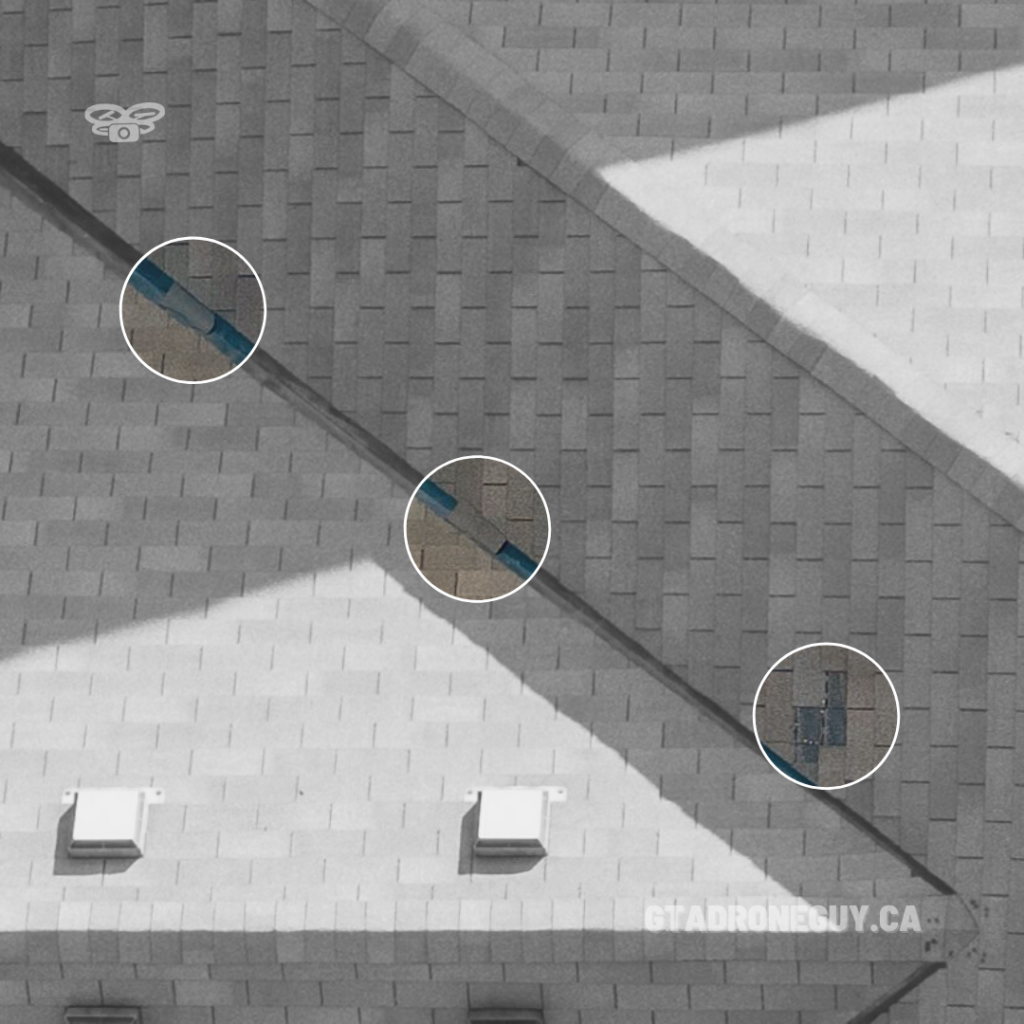 Drone Roof Inspection With Markers